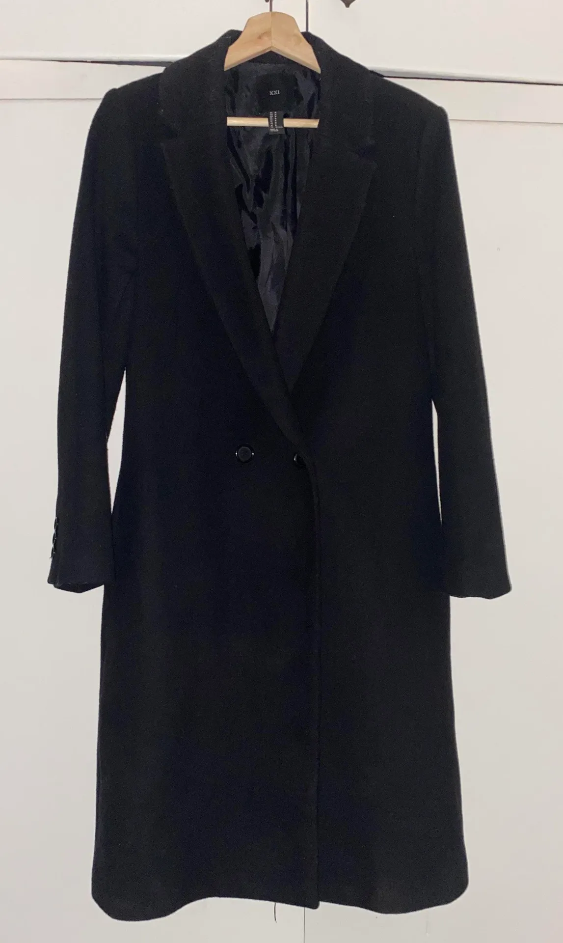 Forever 21 Long Black Winter Peacoat - Image 2
