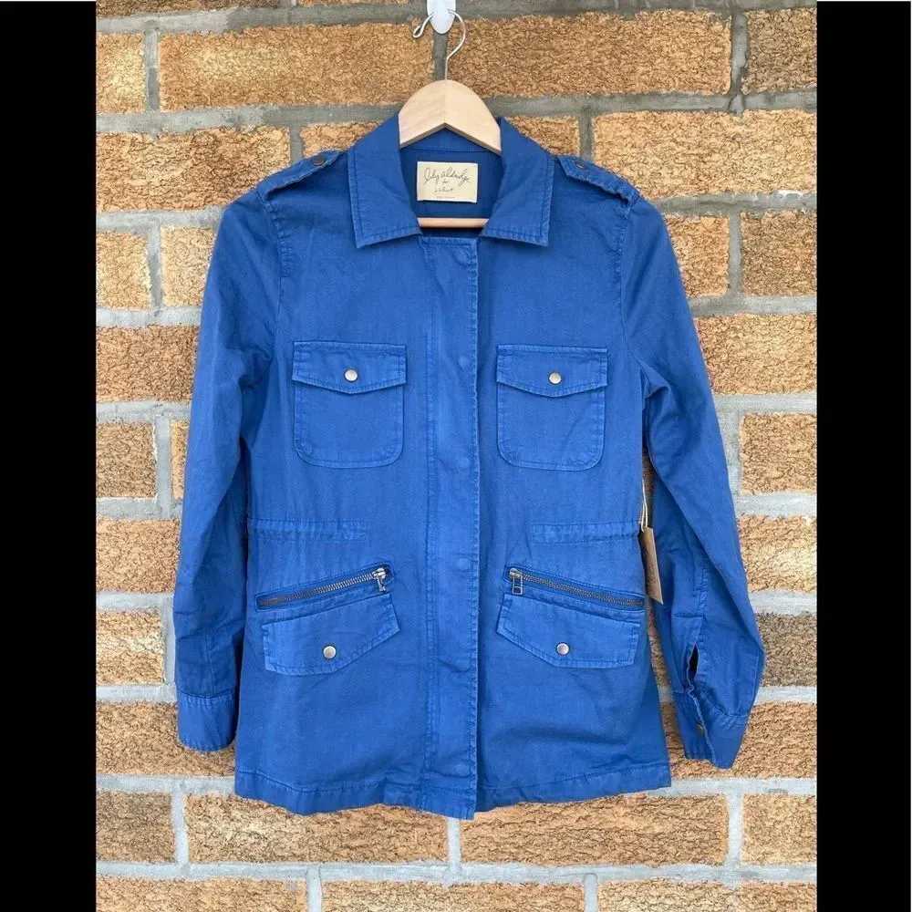 Velvet By Graham & Spencer Ruby Blue Cottonjacket Blue Size XS - Image 3