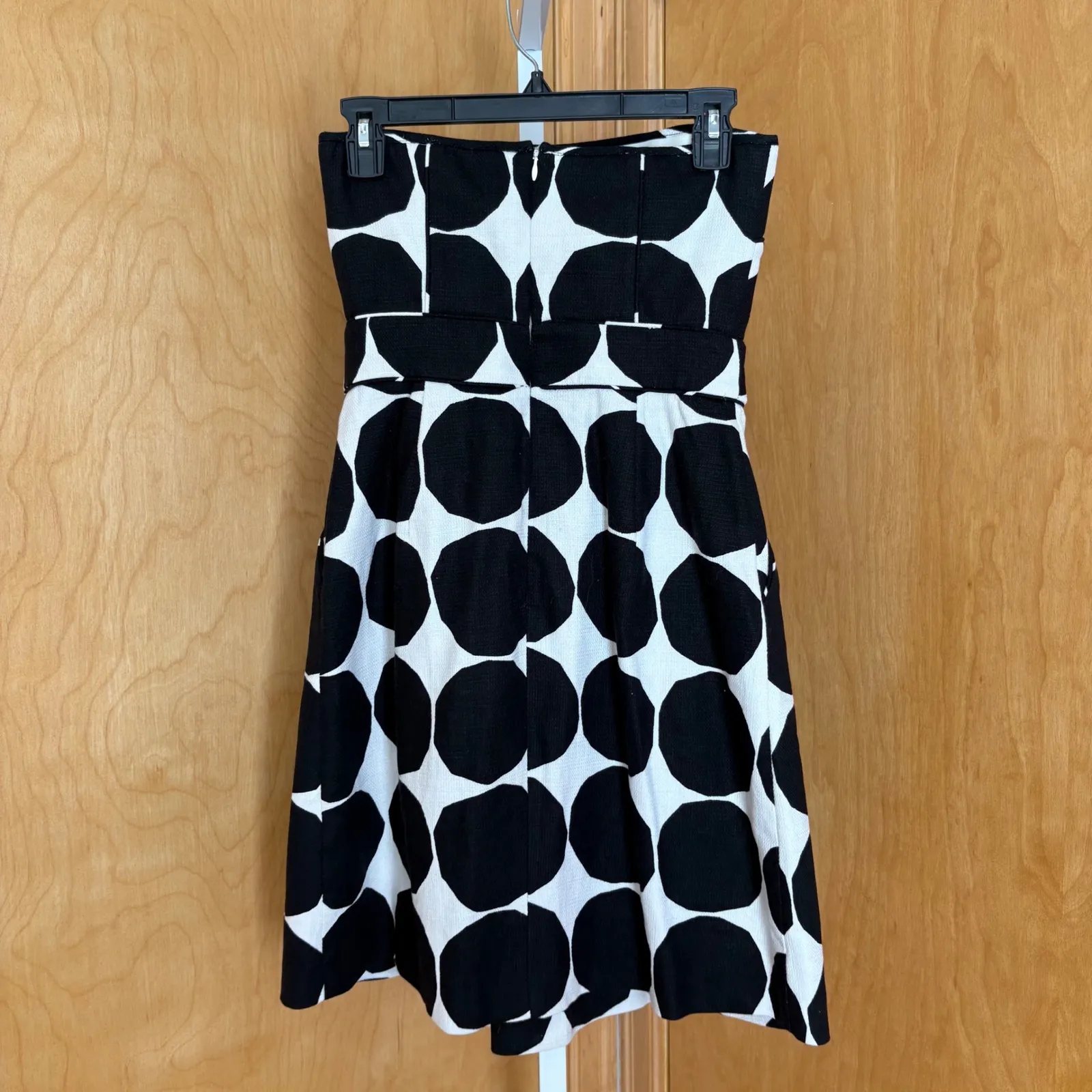 Banana Republic Marimekko Black White Polka Dot Strapless Dress Size 2 - Image 3