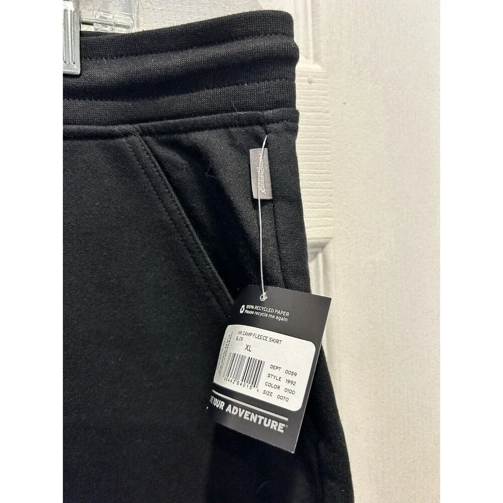 NWT Eddie‎ Bauer Women's Size XL Black Cozy Camp Fleece Skirt - Image 3