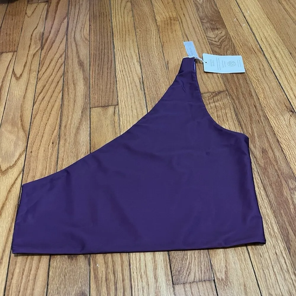 Baiia NWT Purple Reversible One‎ Shoulder Bikini Top Size 10 - Image 5