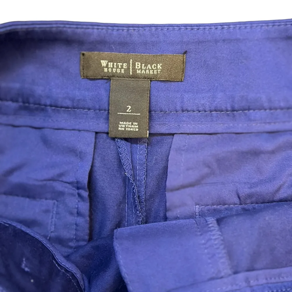 White House Black Market Blue Shorts Women’s Size 2 - Image 6
