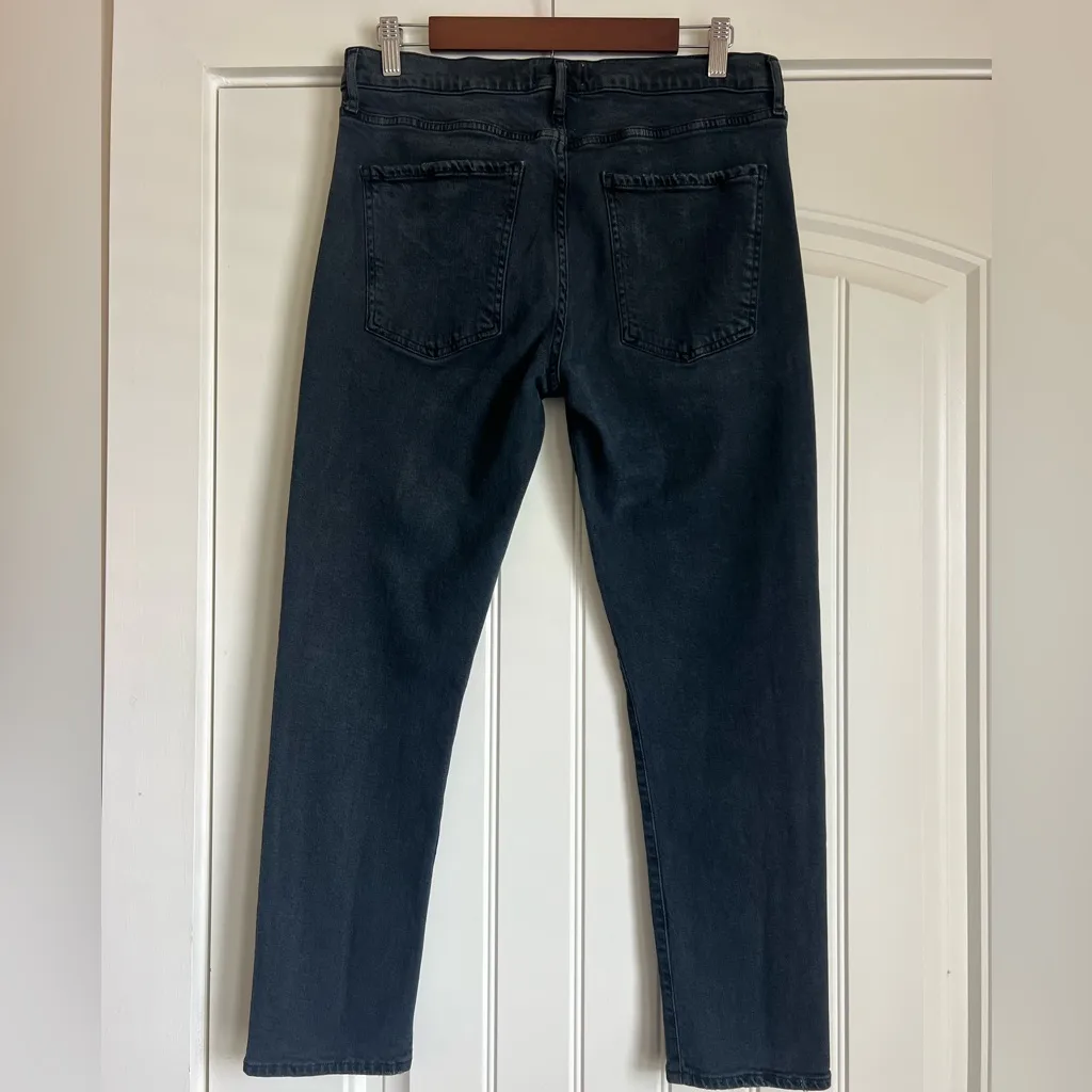 AGOLDE Jeans Black Toni Straight Leg Mid Rise Denim Organic Sz 30 - Image 7