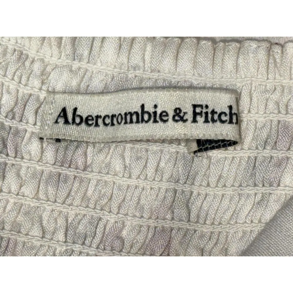 Abercrombie & Fitch White Green Red Cherry Sleeveless V-Neck Mini Dress Size XS - Image 4