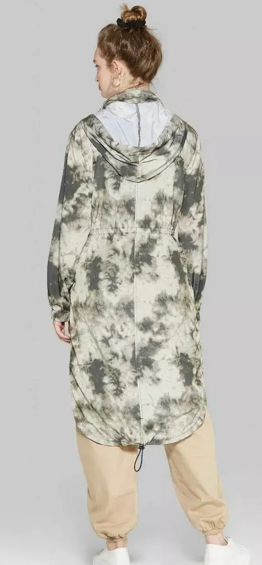 | Tie Dye Style Long Windbreaker Jacket - Image 3