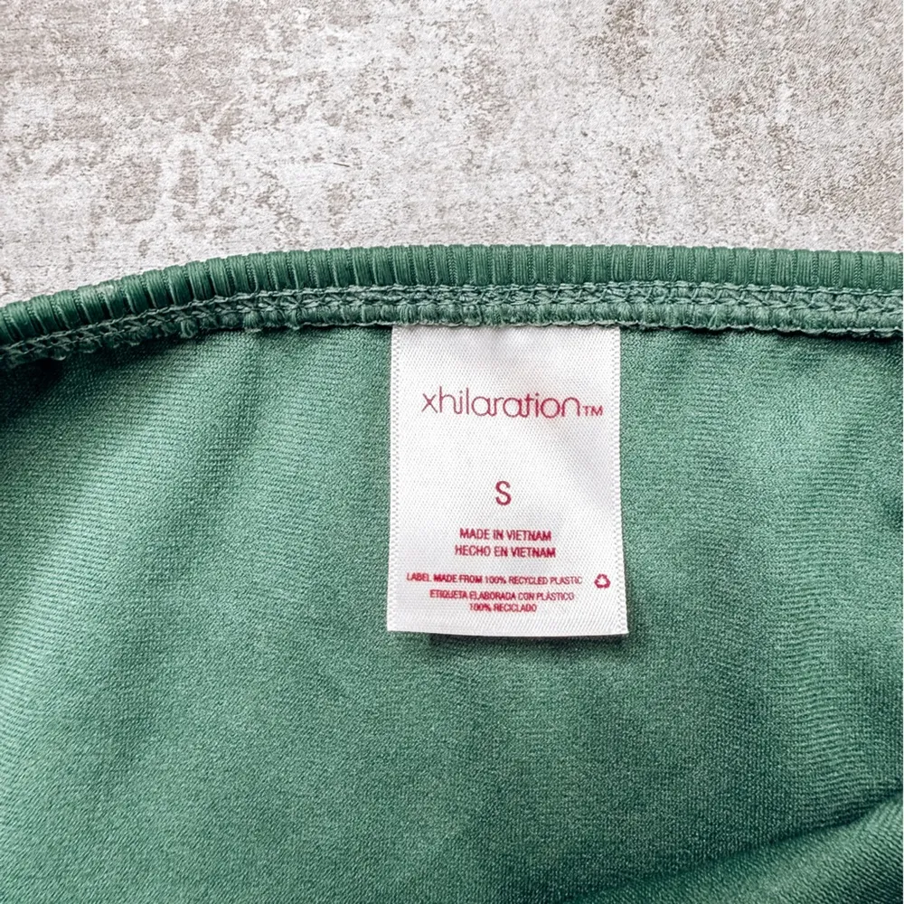 Xhilaration Green Ribbed Bikini Swim Bottom Full Coverage Size Small - Image 2