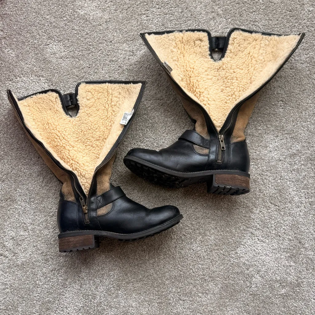 Ugg Chancery Tall Riding Leather Boots - Image 3