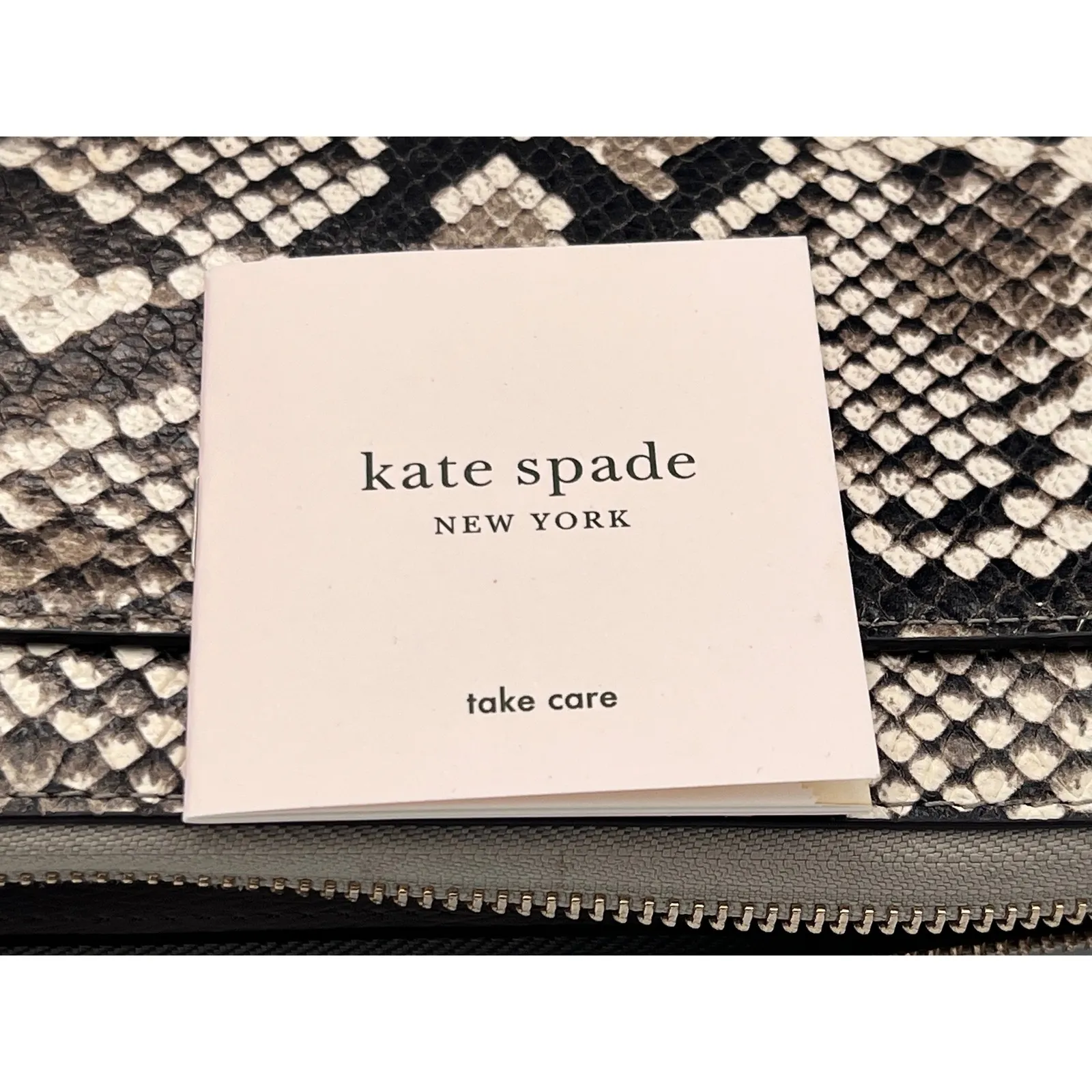 Kate‎ Spade New York Monet 3-compartment Purse White Snakeskin w/Python Wallet - Image 10