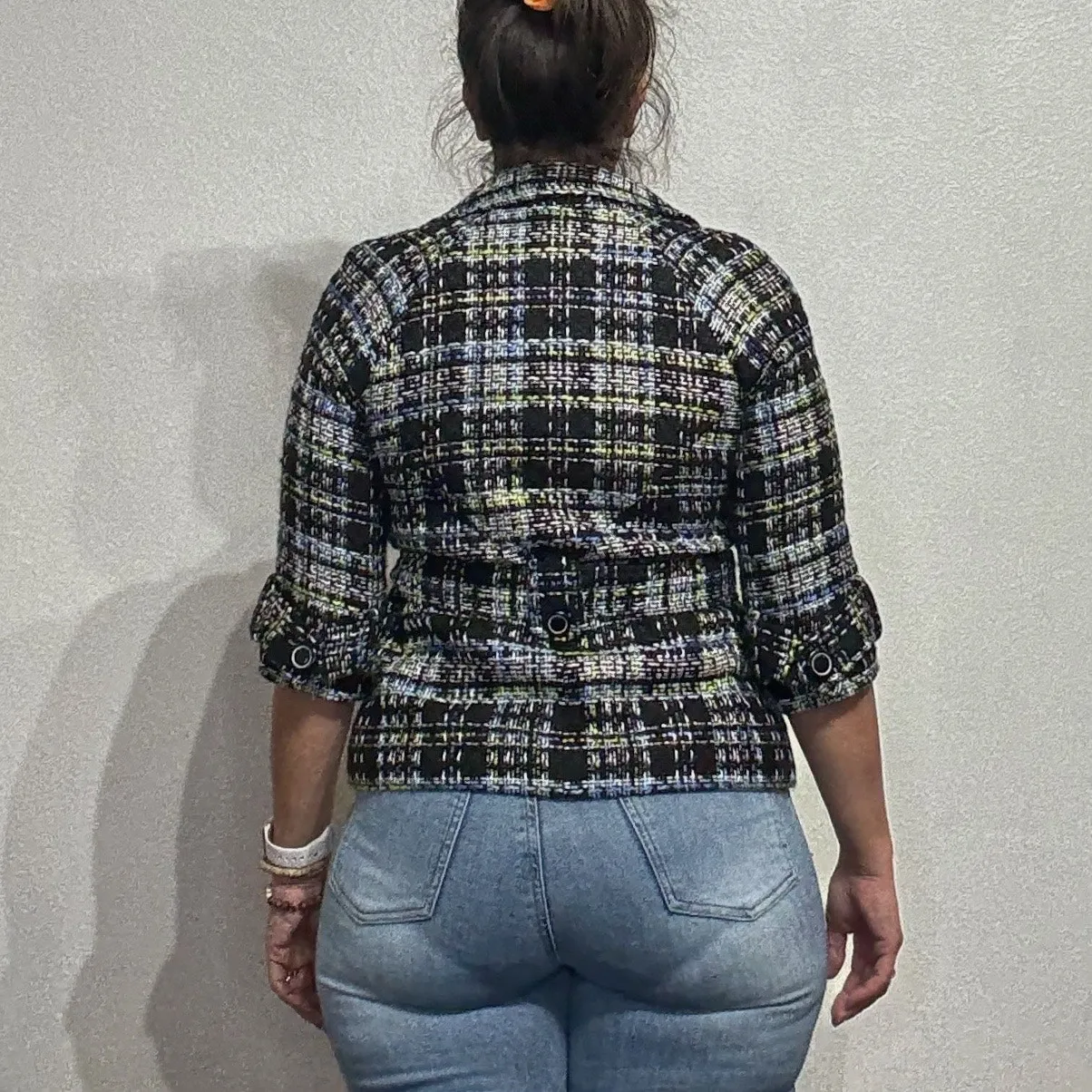 Grace Elements Black Tweed Jacket Sz 8P - Image 9