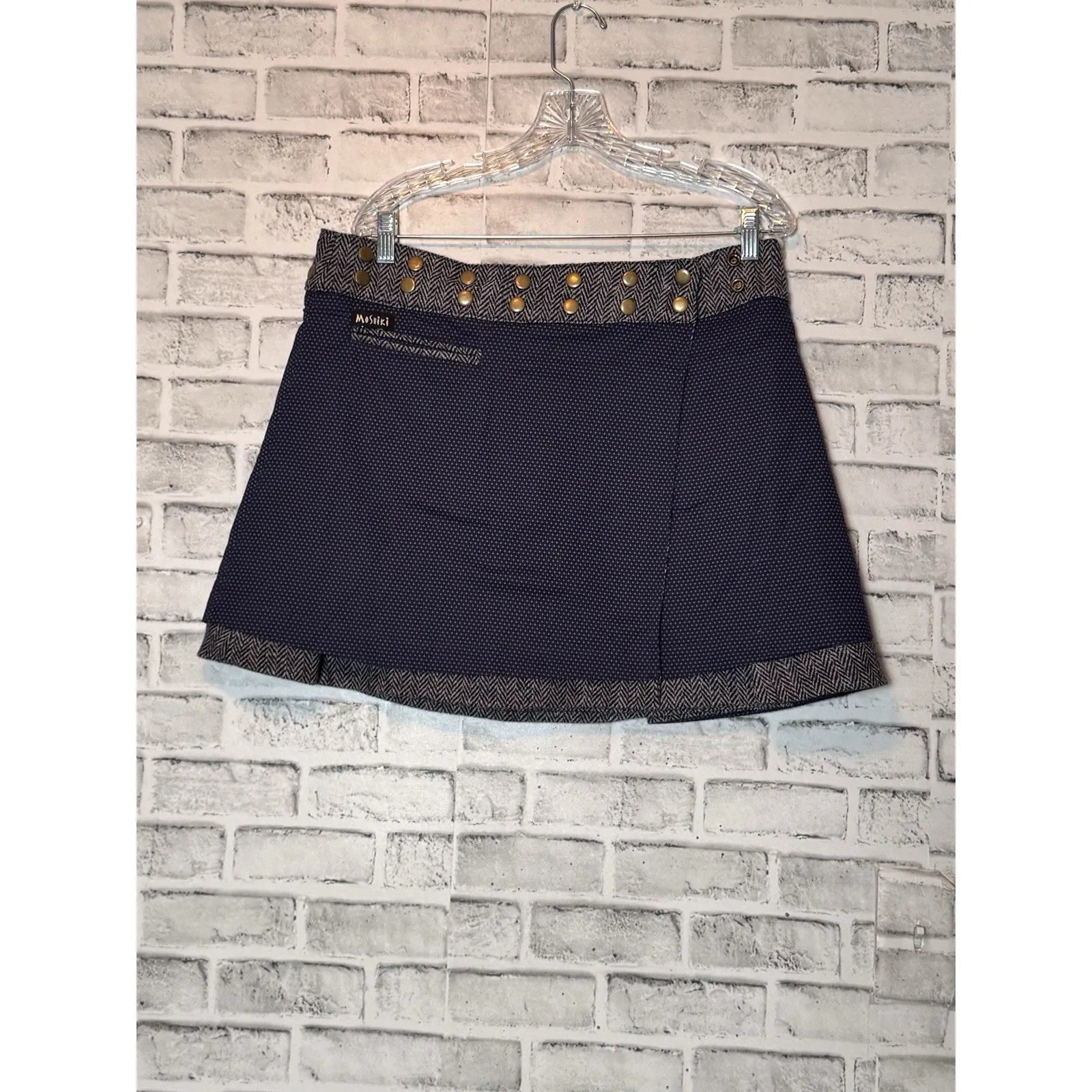 Moshiki Women's Tweed 100% Cotton Wool Skirt One Size Reversible New With Tags‎ - Image 8