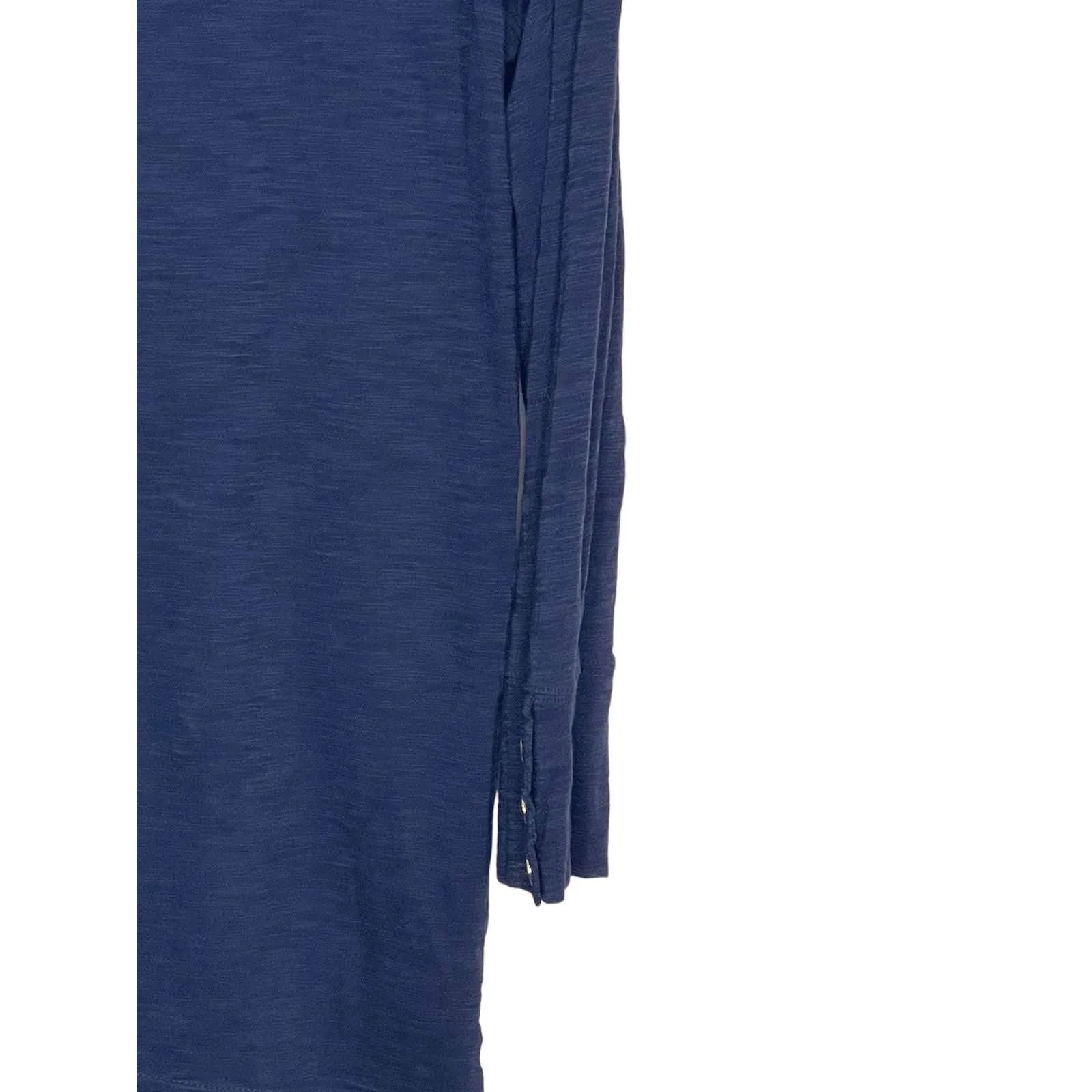 Lilly‎ Pulitzer Women Top Front Button 3/4 Sleeve Notched V Neck Blue Size Small - Image 3