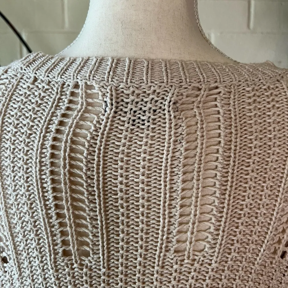 American Eagle loose cable knit Crewneck sweater sand size M oversized E… - Image 7