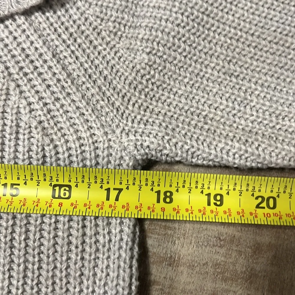 89th & Madison 3/4 Sleeve Knit Cowl Neck Sweater pale gray EUC - Image 5