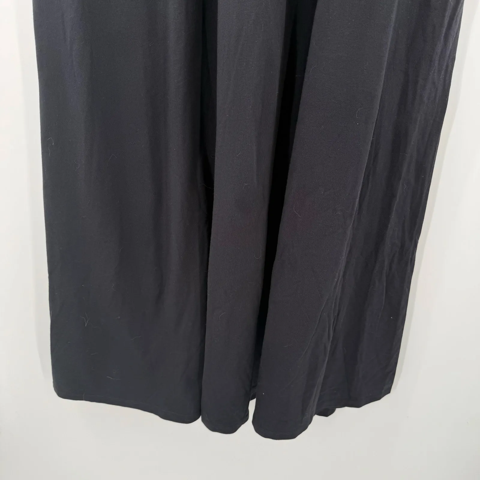 Soft Surroundings Santiago Dress SZ Large 2GN70 Blk Cotton Modal Maxi 3/4 Sleeve - Image 11