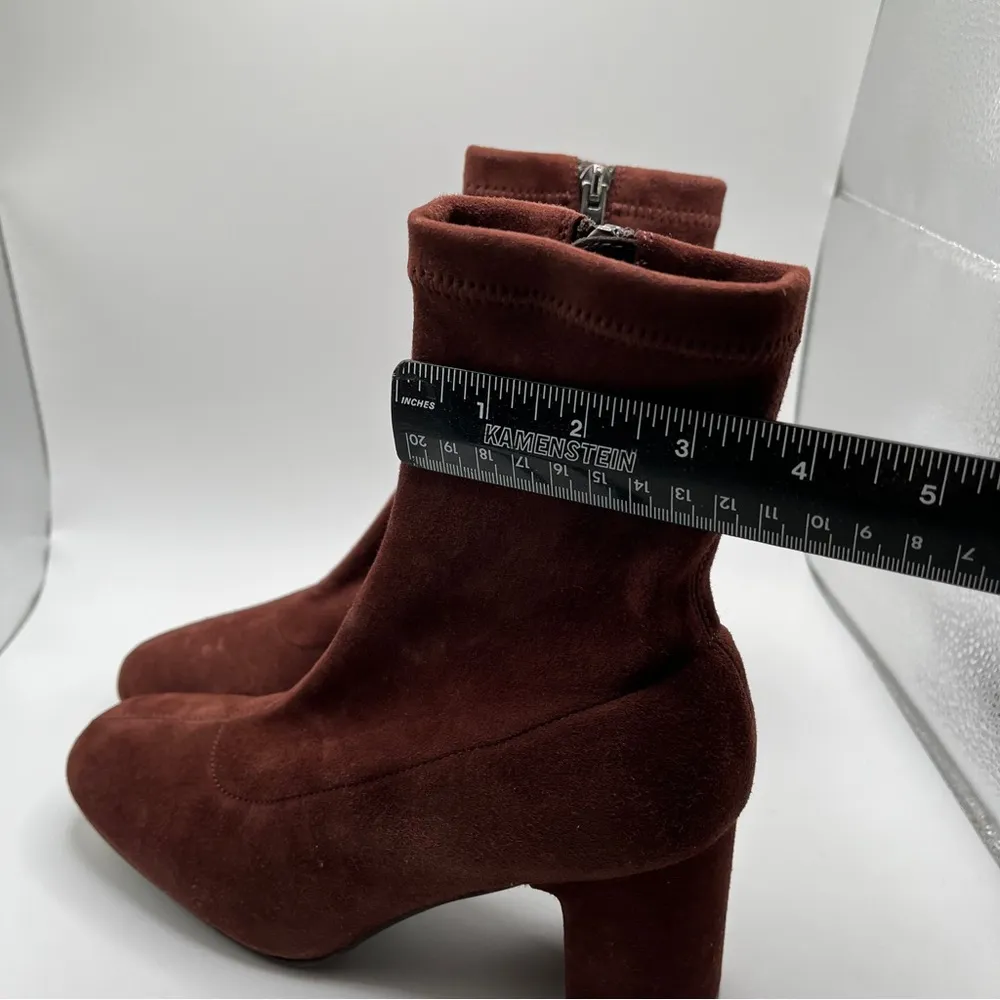 Aquatalia Brianna Boots  6M Suede Leather Bootie Heel Zip Weatherproof NWB 2404 - Image 5