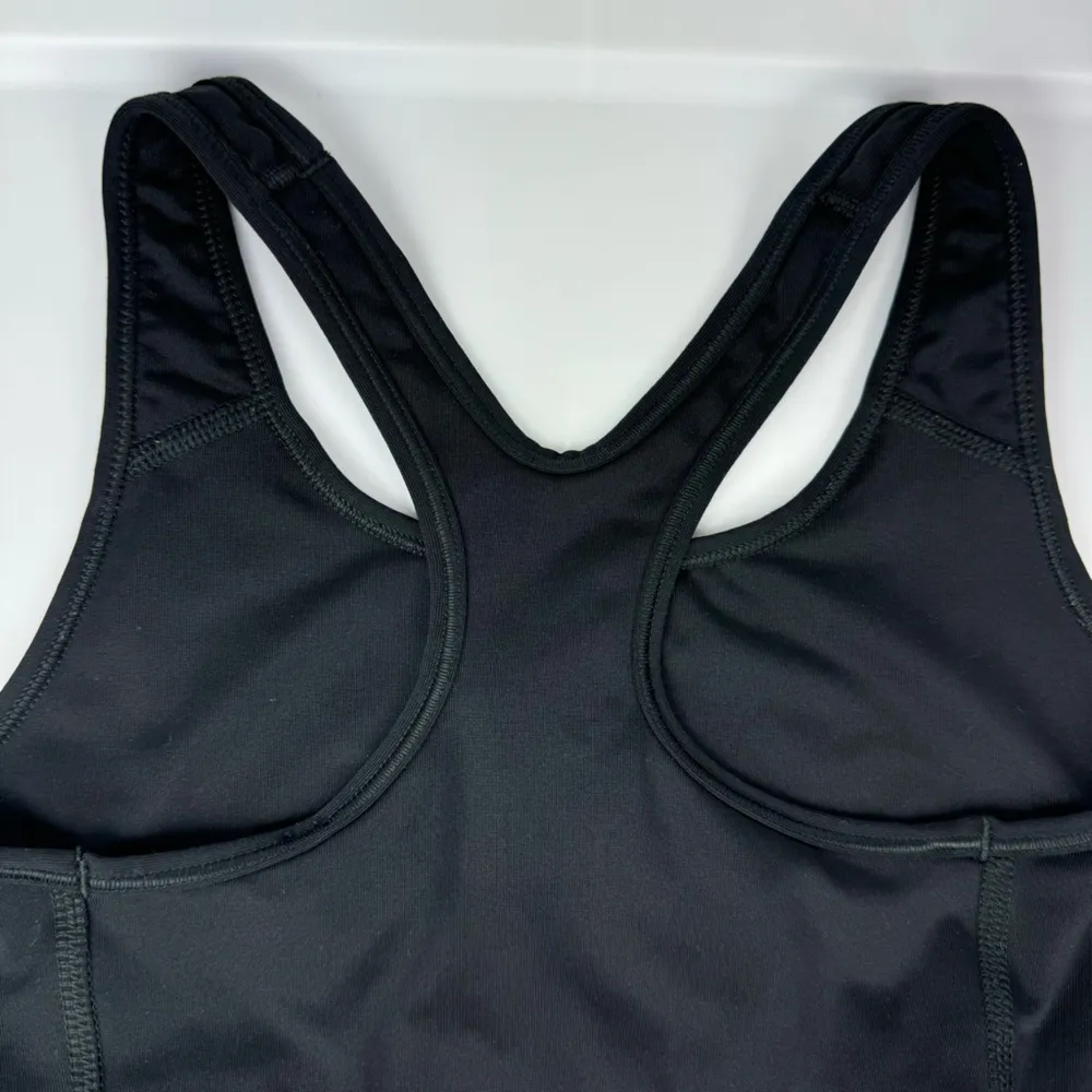 Nike Swoosh Futura Womens Sports Bra Sz XS Black White Dri Fit - Image 9