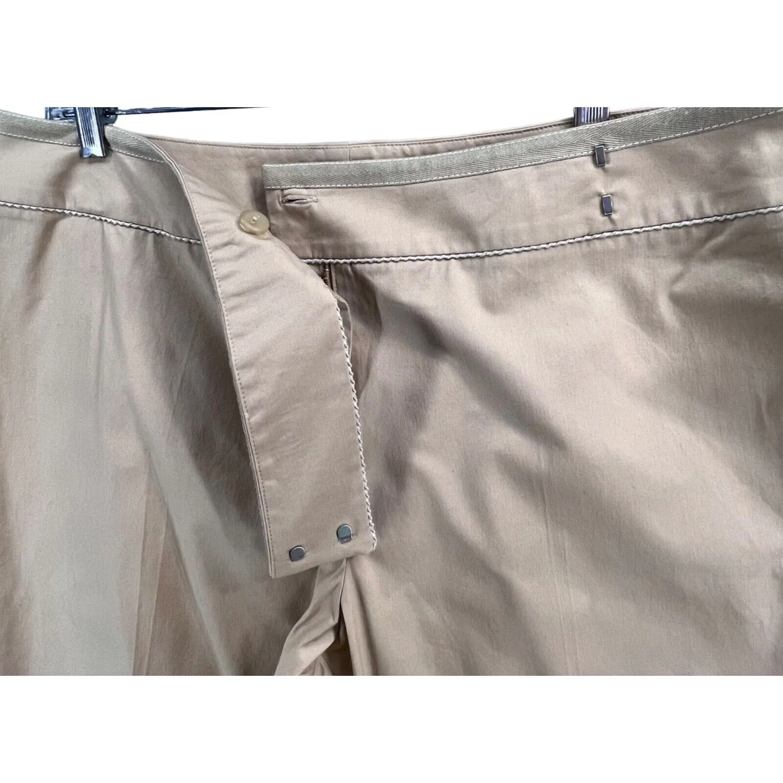 Talbots Pants Womens 16 Golden Tan Stretch Crop Italian Fabric Stretch Comfort - Image 2