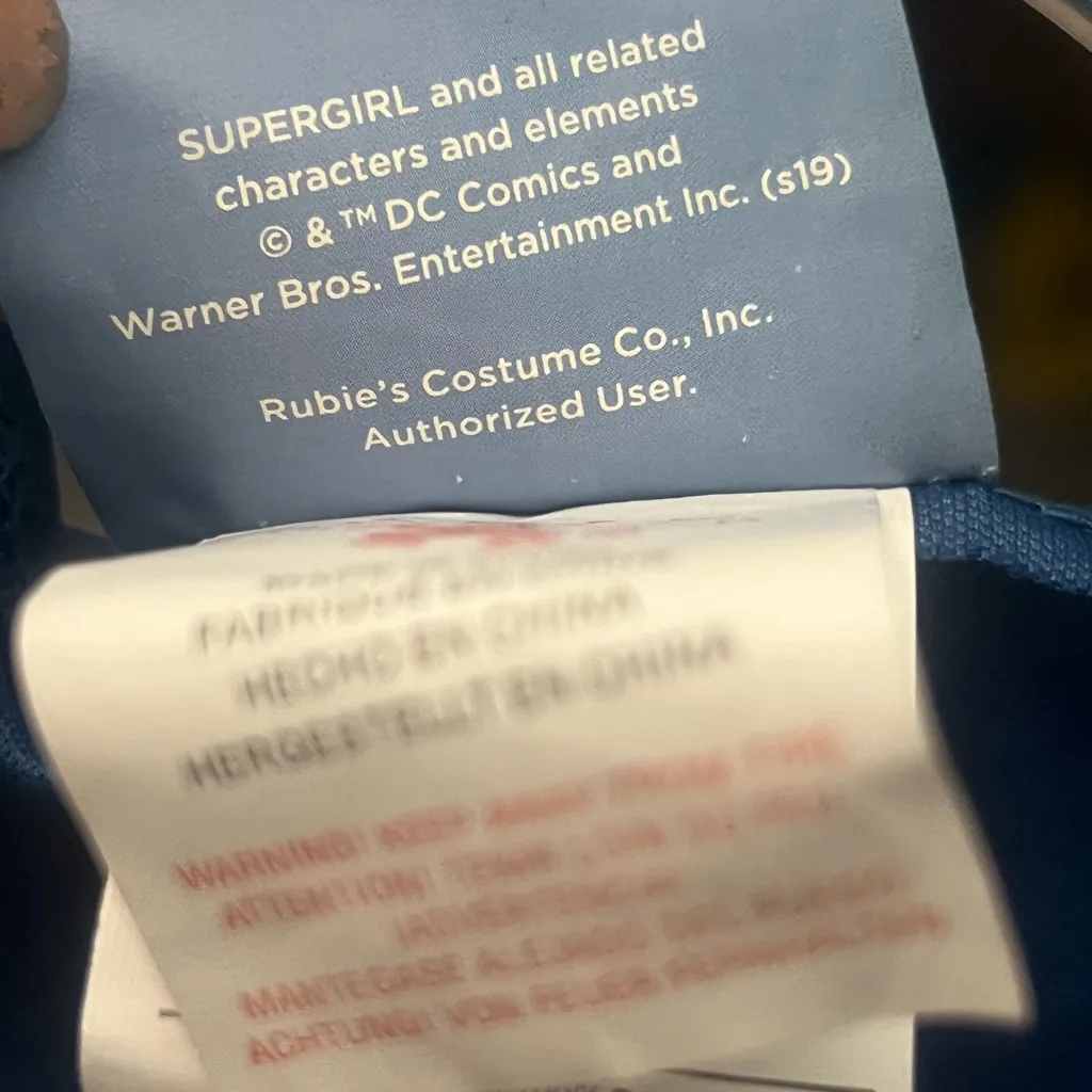 Rubies HALLOWEEN SUPERGIRL womens costume Large blue red dress cosplay - Image 10