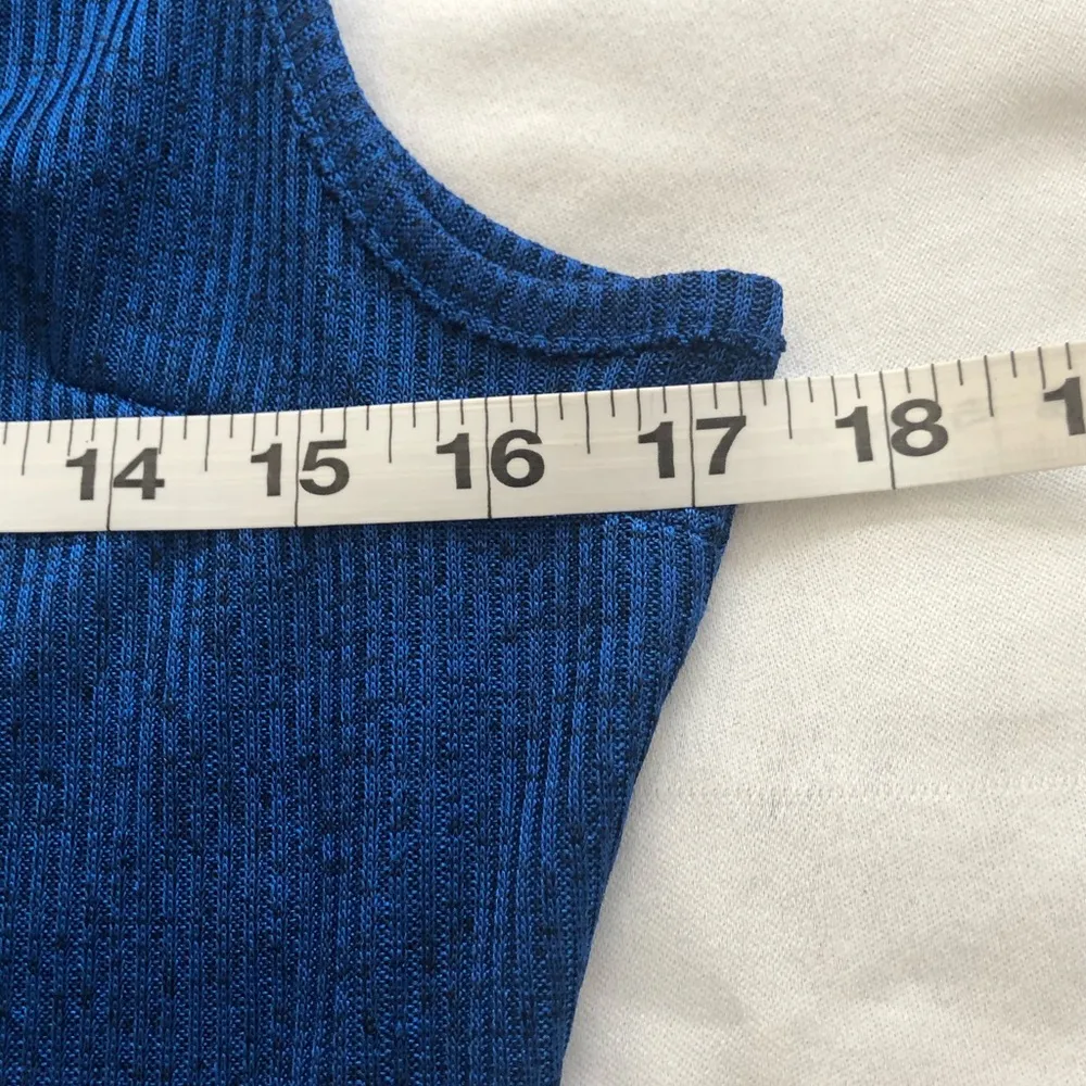 Candie’s Ribbed Sleeveless Choker Tank Royal Blue L - Image 6