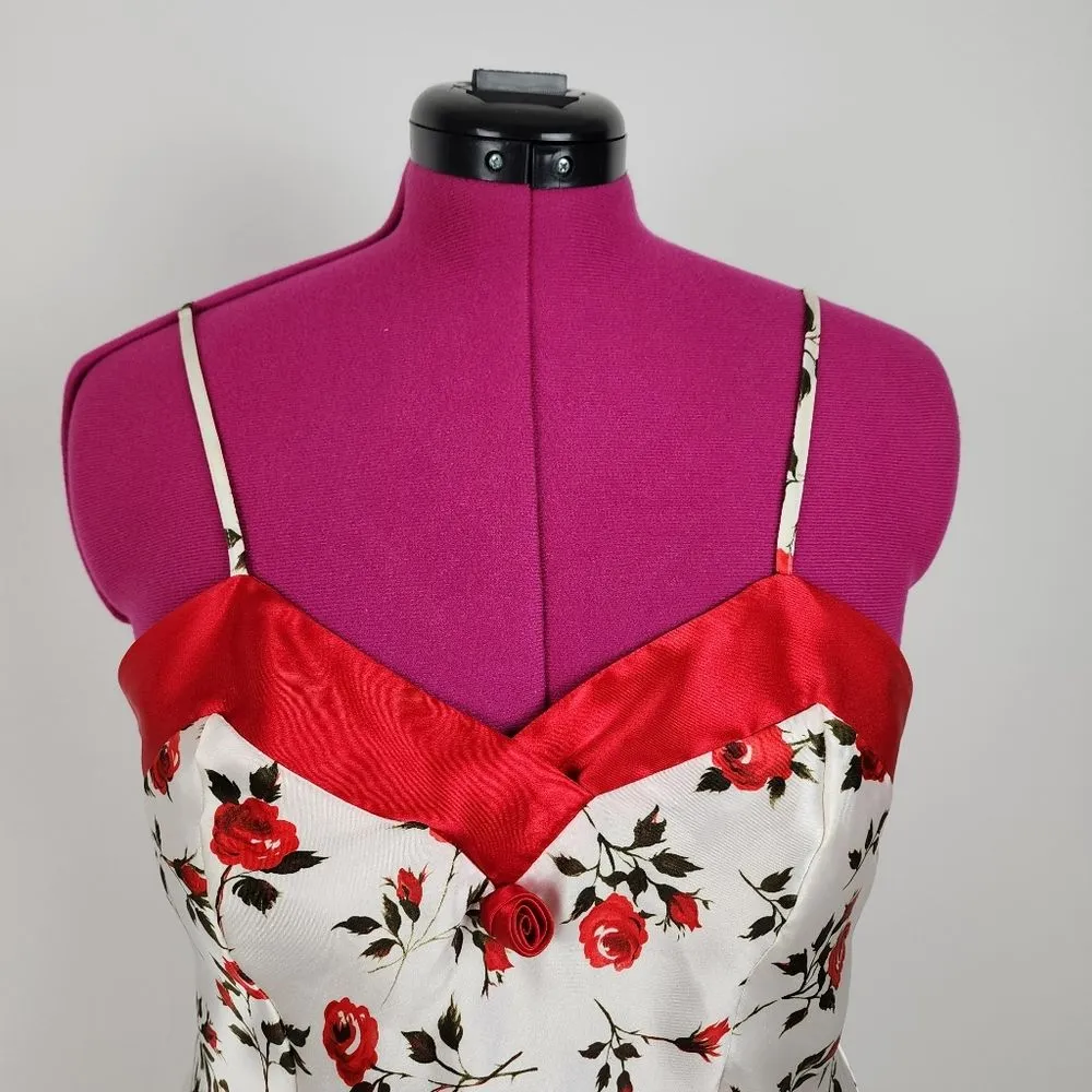 Kathy Ireland Intimates Floral Sleep Shirt Romantic Nightgown Camisole Roses M - Image 6