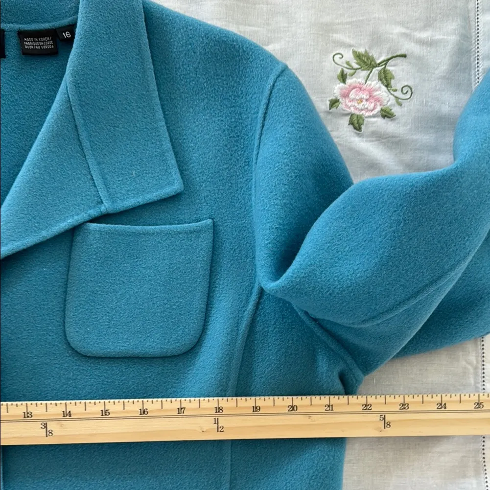 Dana Buchman Blue Tailored Button-Down Jacket - Image 2