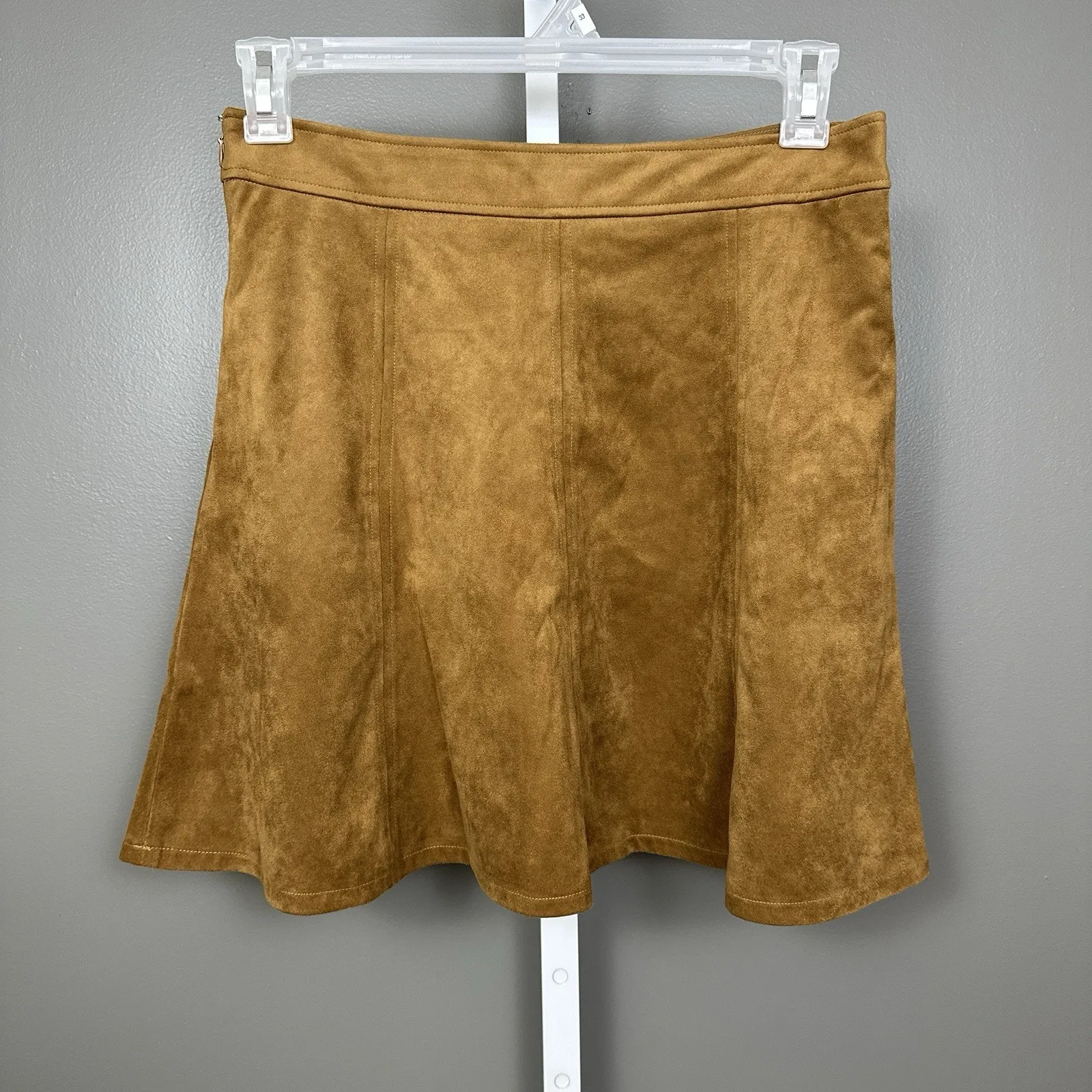 Loft Faux Suede Seamed Skirt Size 6 Classic Lined Side Zip 573483 Above Knee - Image 3