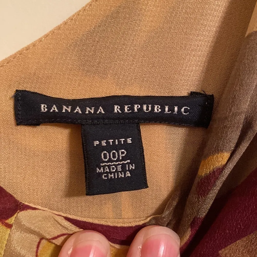 Banana Republic Silk Dark Romantic V Neck Sleeveless Woodland Fairy Dress Sz 00P - Image 5