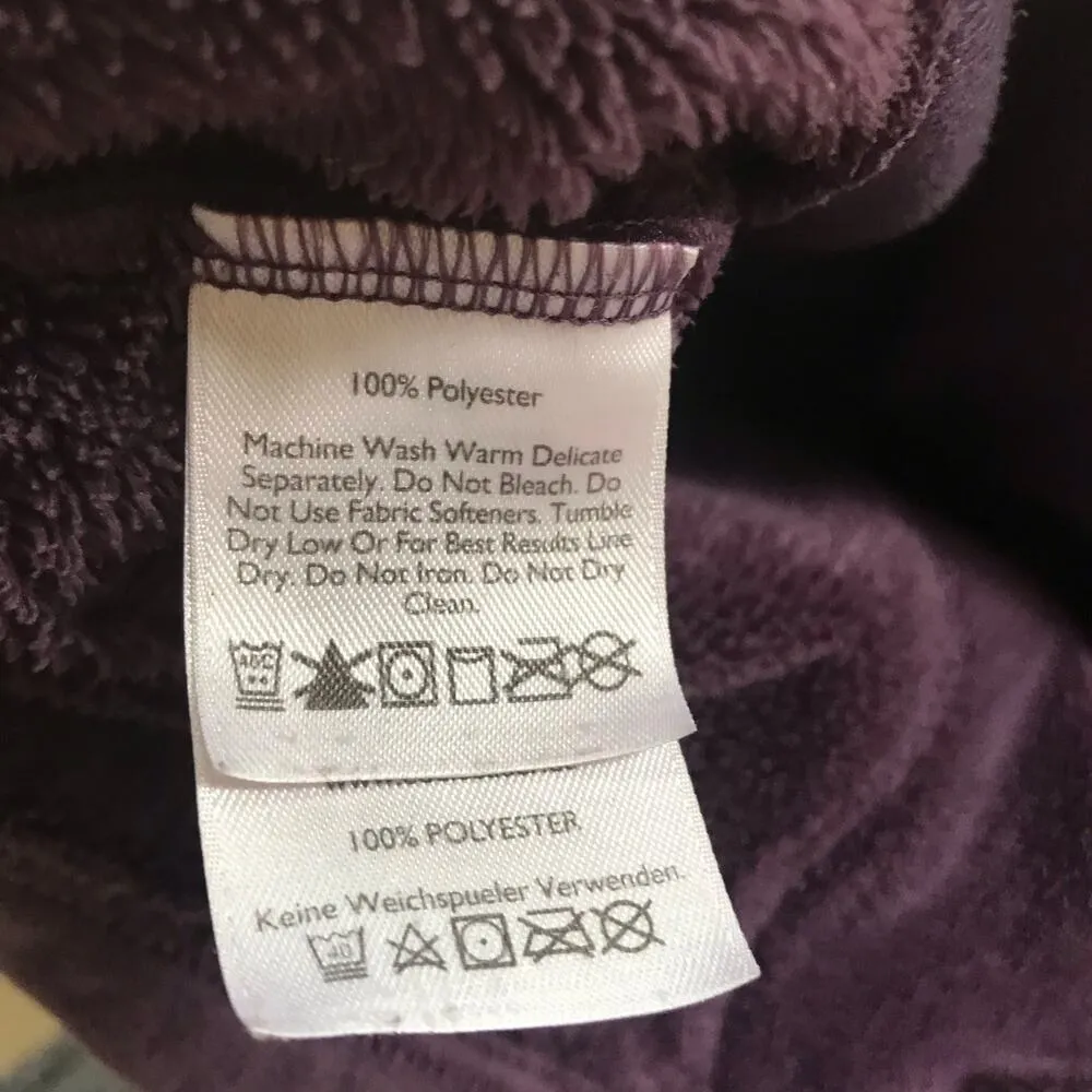 Eddie Bauer Fleece Full Zip Purple Jacket with Pockets Women's Size Small - Image 6