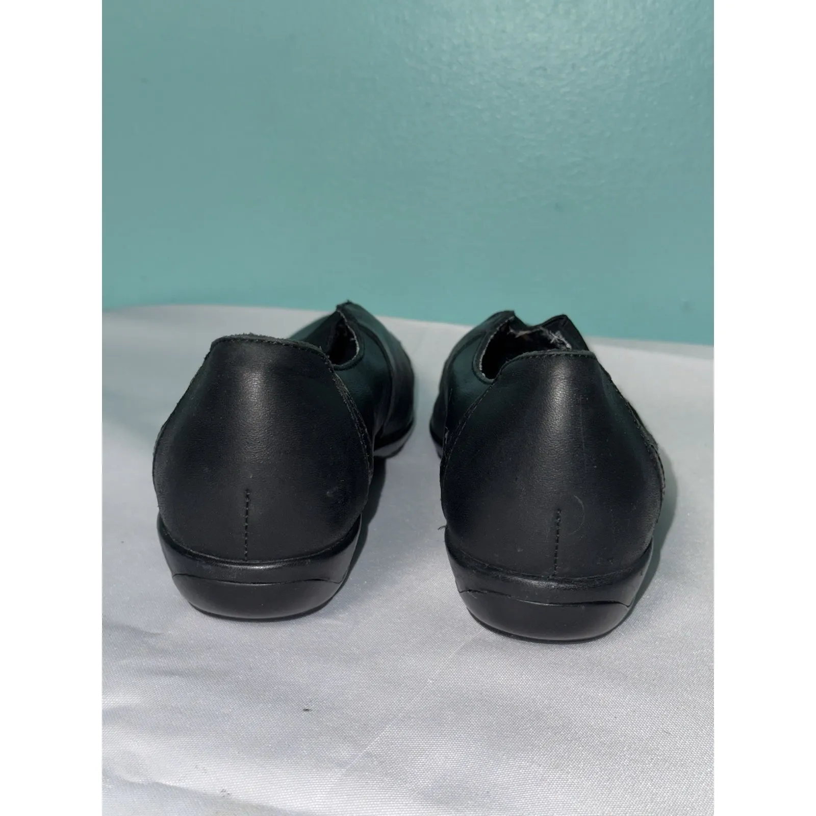 Essence Aetrex Black Fabric‎ Loafers sz 7.5 S - Image 5