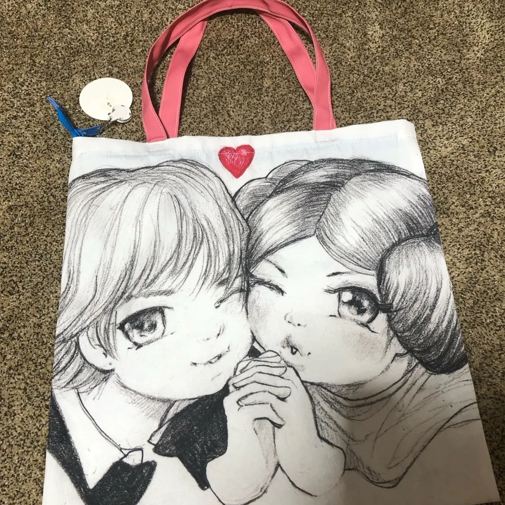 d ‘errico canvas tote bag. 16” x 16” popular Etsy artist - Image 3