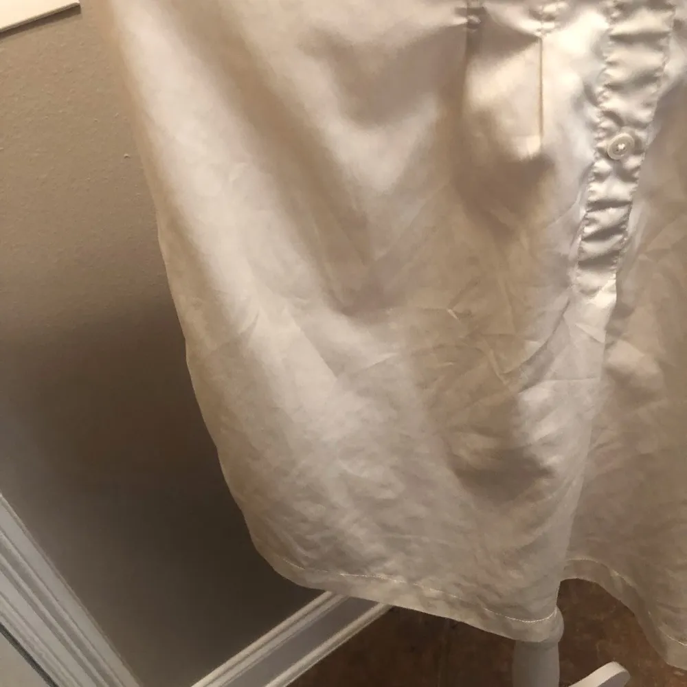 Vintage Candlelight Ivory High Neck Blouse from FML Sport Made in Hong Kong Size M - Image 6