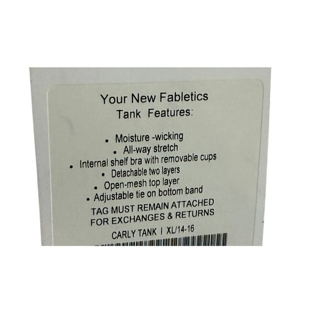 NWT Fabletics Neon Carly Workout Tank and Fishnet Cover XL Neon Yellow #3405 - Image 8