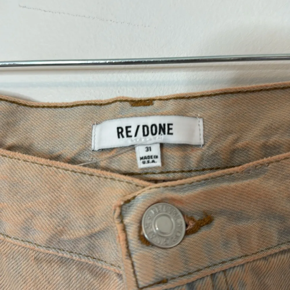 Redone NWT 90's Destroyed Straight-Leg Jeans size 31 high rise loose - Image 5