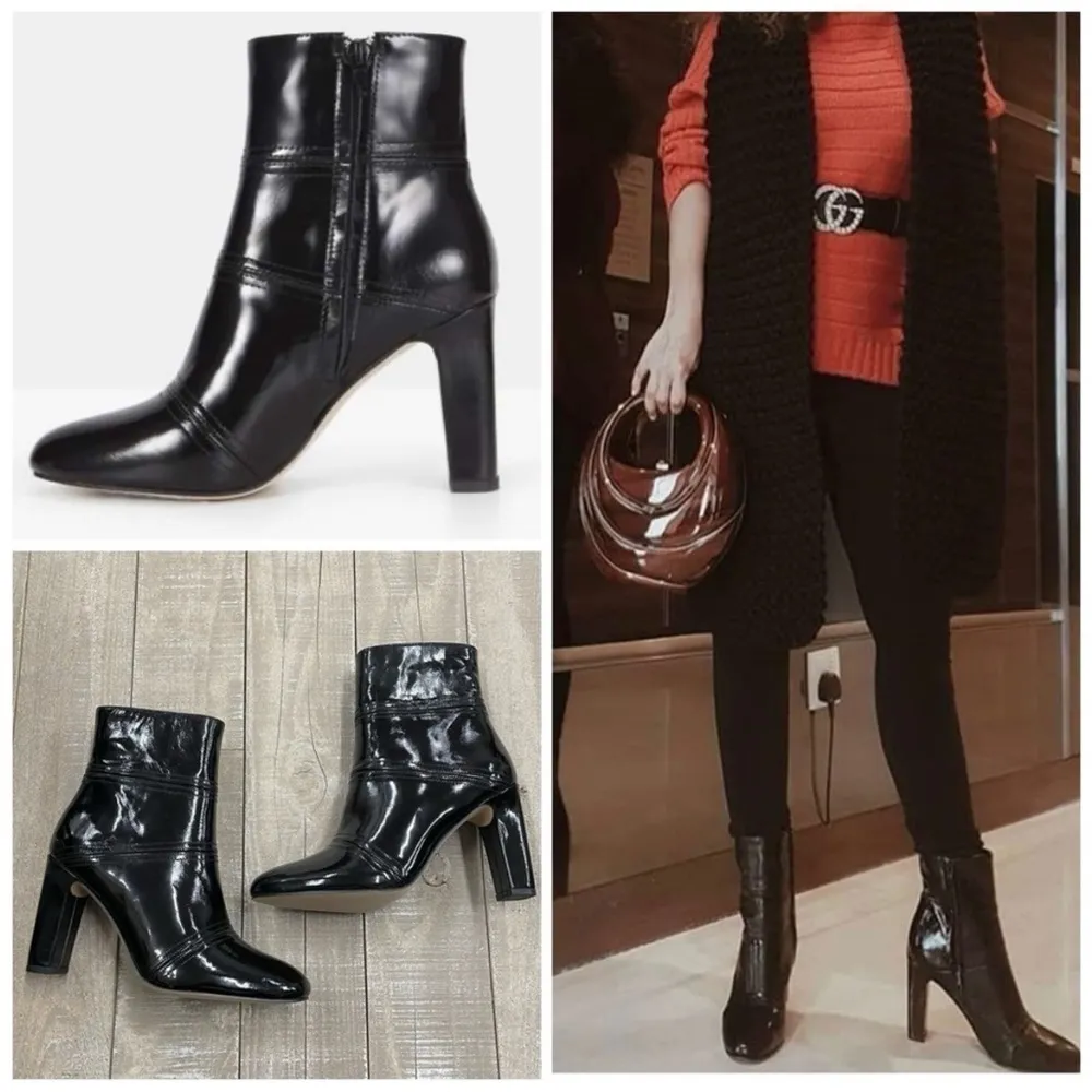 The model collective alchemy patent leather boot on black Size 9 - Image 5