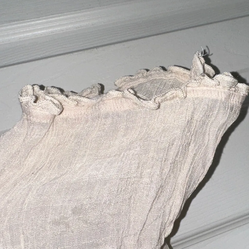 Easel Cream Ruffle Open-Front Top - Image 4