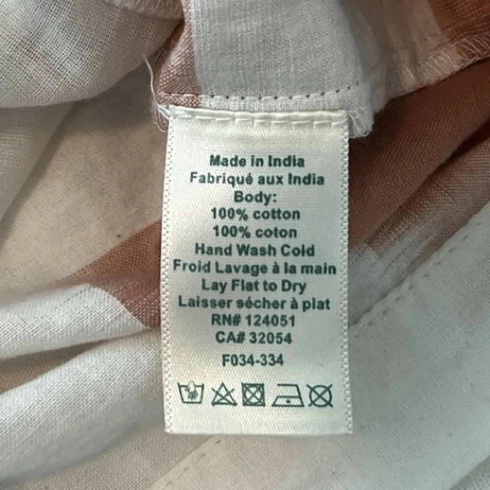 Anthropologie The Odells Yarn-Dyed Henley Shirt Dress Ikat Print Navy Small - Image 16