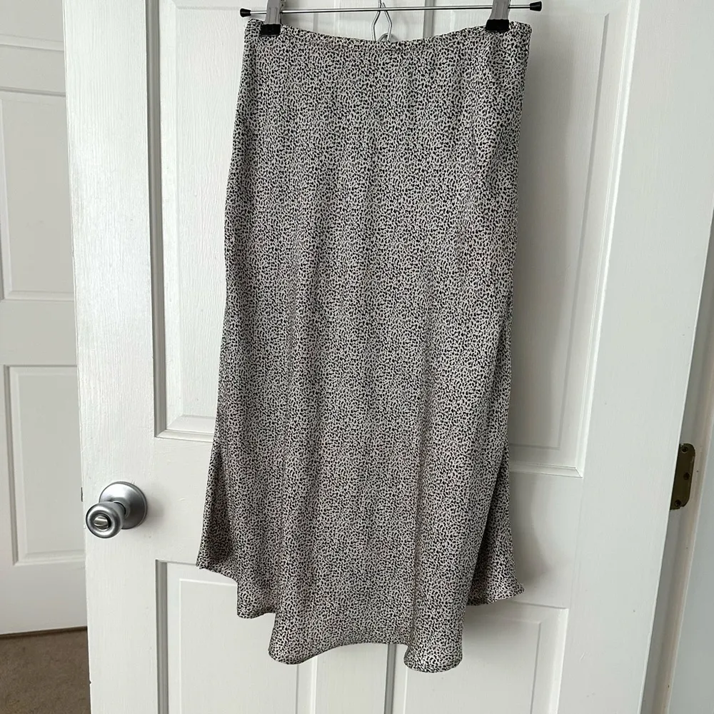 Sienna Sky Animal Print Satin Midi Skirt Size S - Image 3