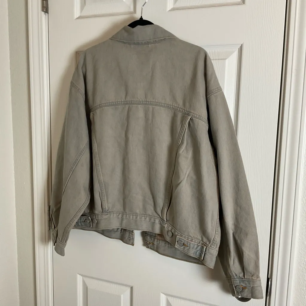 90's trucker jacket vintage look Levi’s Woman’s Size large - Image 14
