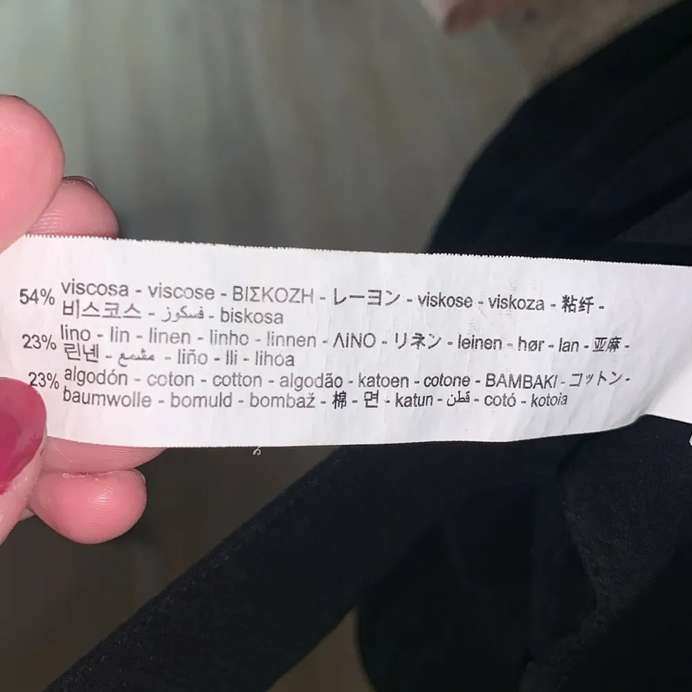 ZARA  Linen Blend Black Romper Back Zip - Image 9