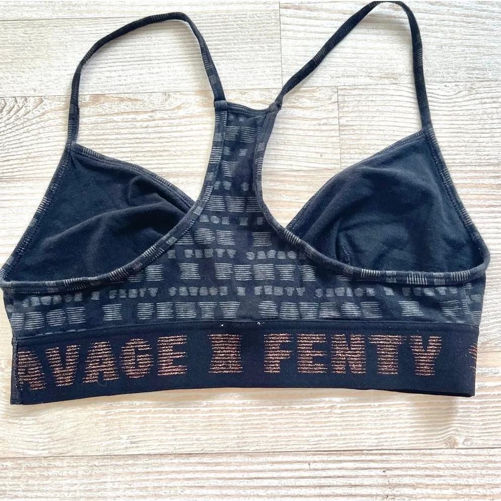 Savage x‎ Fenty Forever Savage Bralette | Black/Grey Print Small Black - Image 4