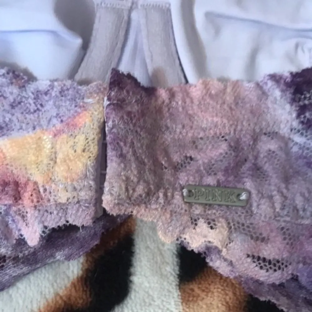 Victoria’s Secret PINK cotton candy lace halter bralette size medium NWOT - Image 6