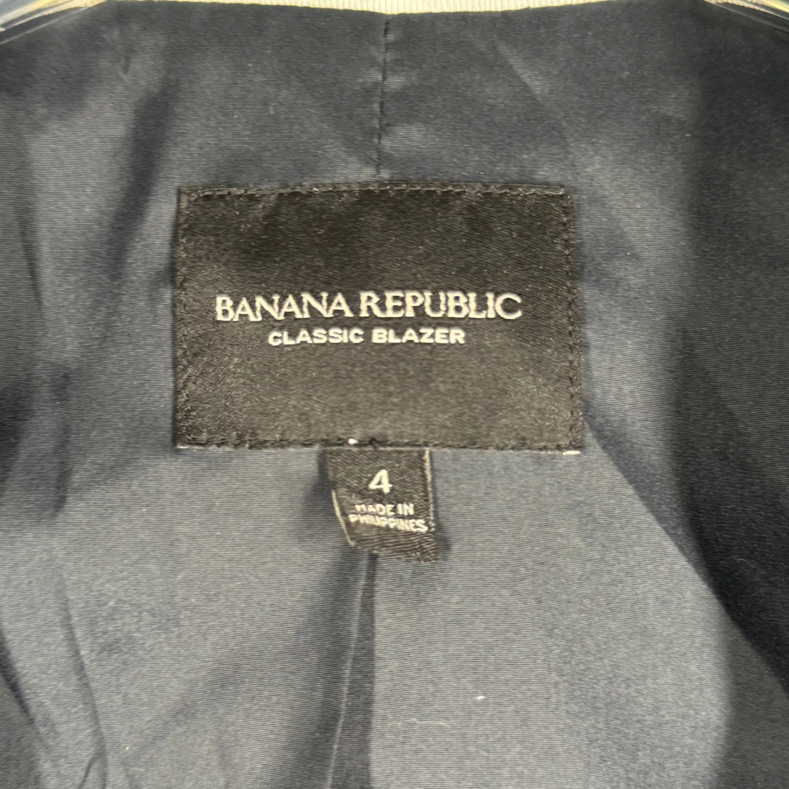 Banana Republic Classic Blazer Womens 4 Navy Wool Blend Workwear Career Office‎ - Image 5