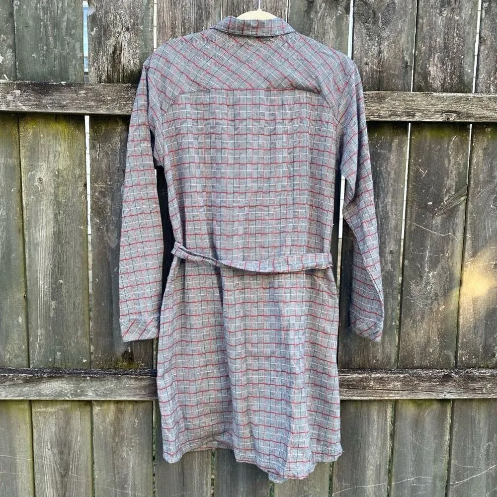 Columbia Flannel Tartan Button Front Dress | M - Image 4