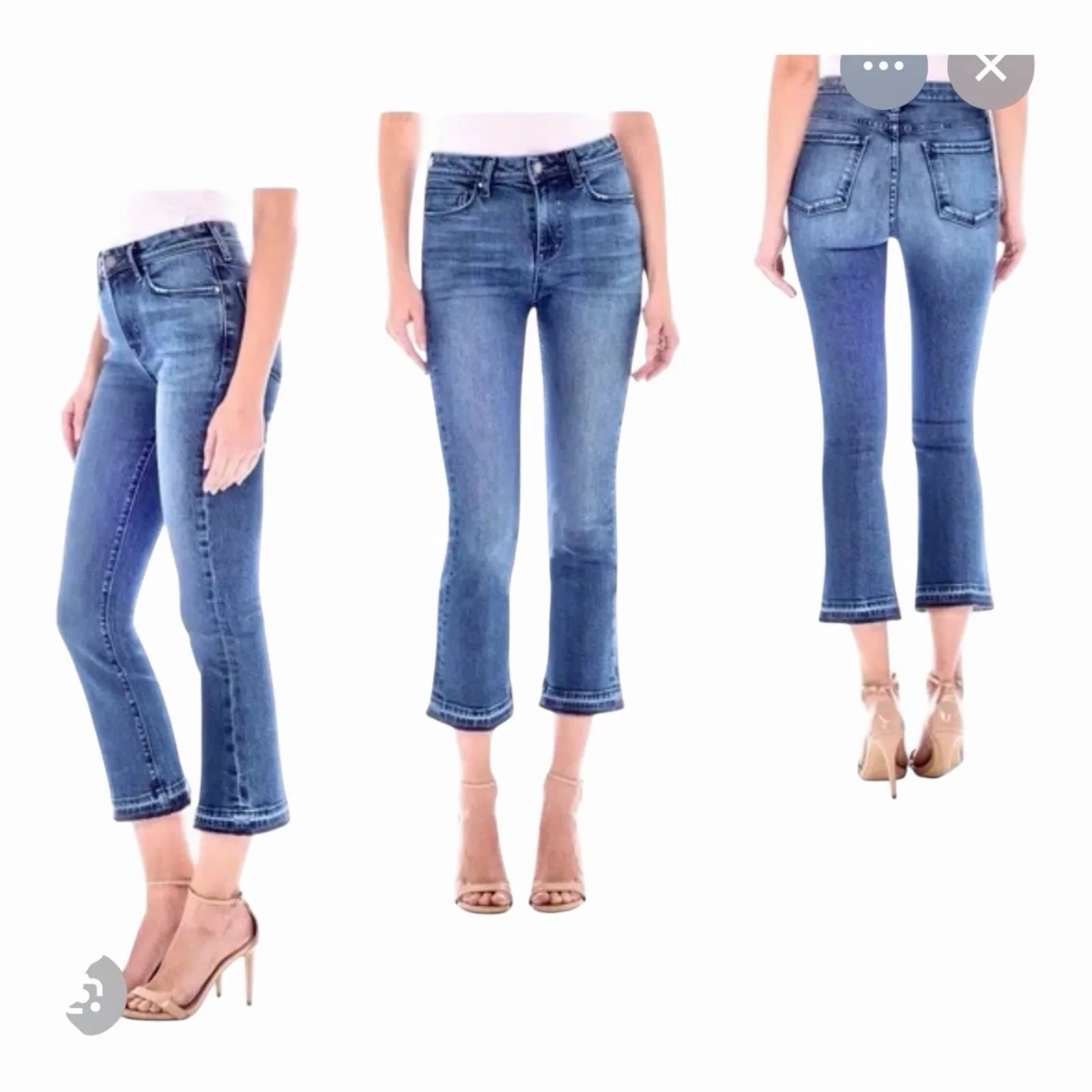 Fidelity Hayden High Rise Crop Flare Jeans Size 26 NWT Anthro - Image 2