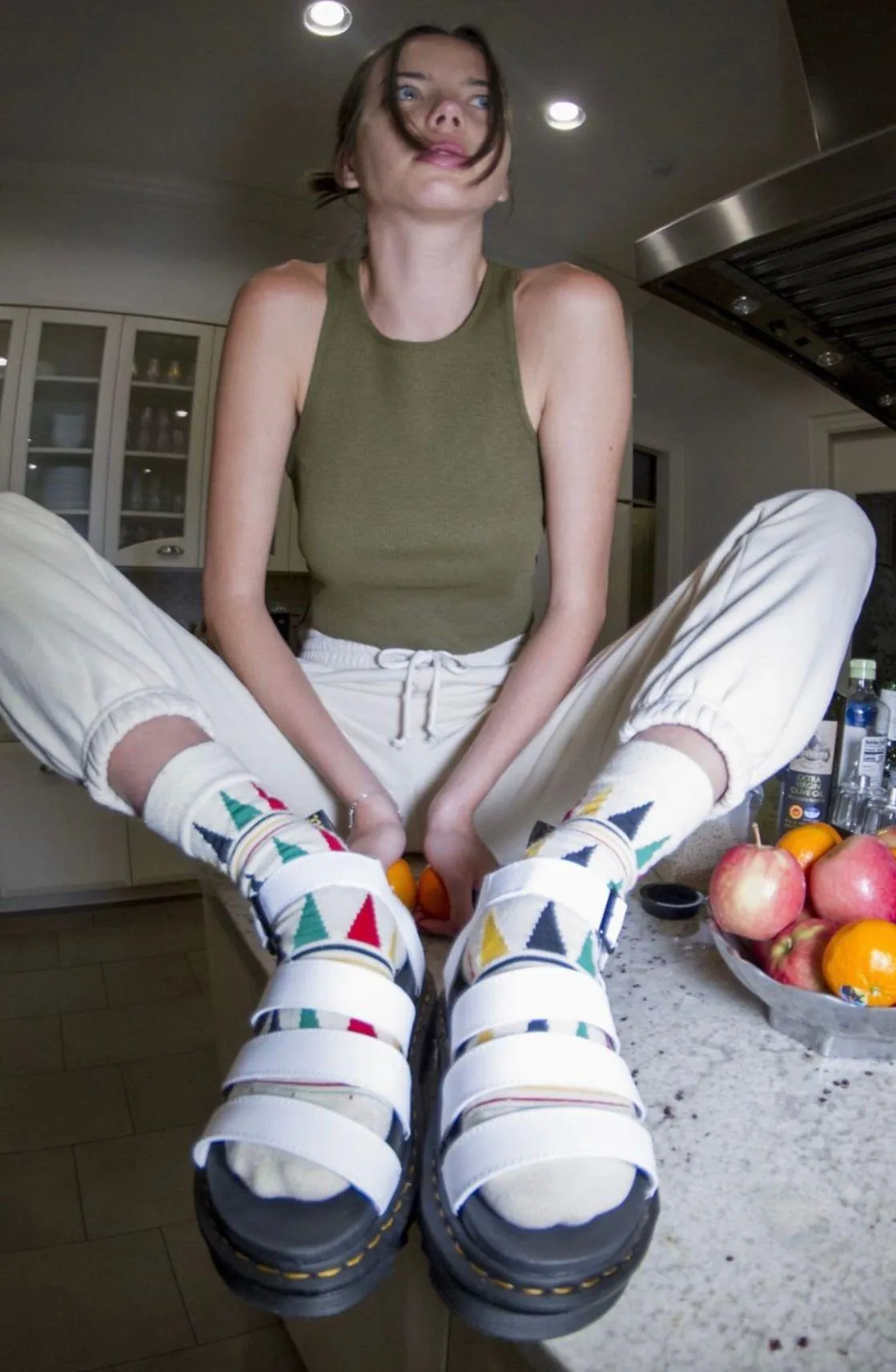 Dr. Martens White Hydro Leather Sandals - Image 2