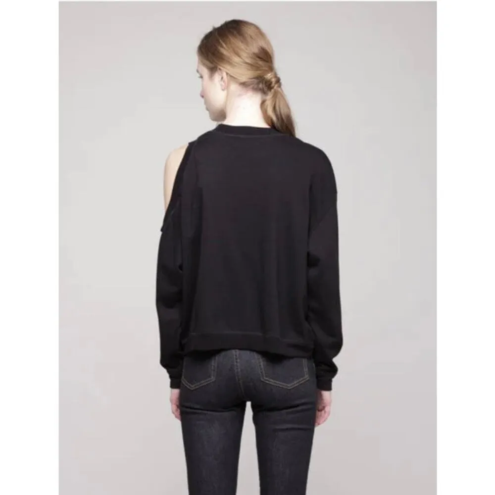1. State Corona Open Shoulder Sweatshirt “Size S” (B35) Black - Image 3