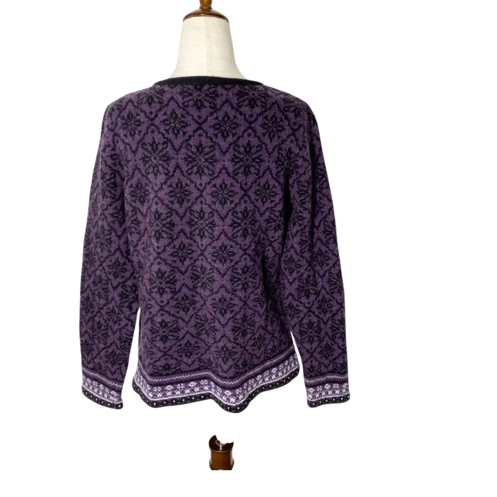 COLDWATER CREEK Snowflake Fair Isle Cardigan - Image 5