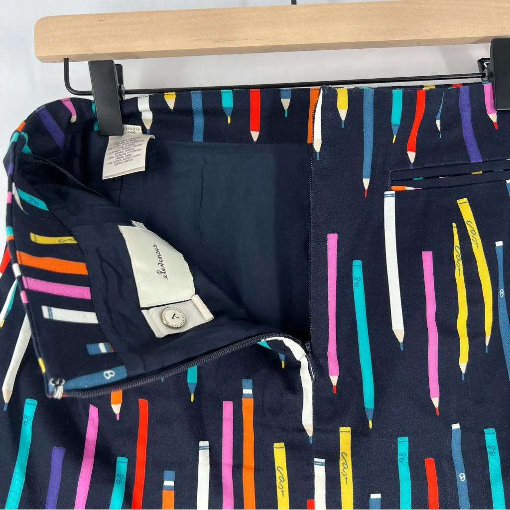 Anthropologie Elevenses Archival Collection No. 2 Pencil Skirt‎ Novelty Print - Image 8