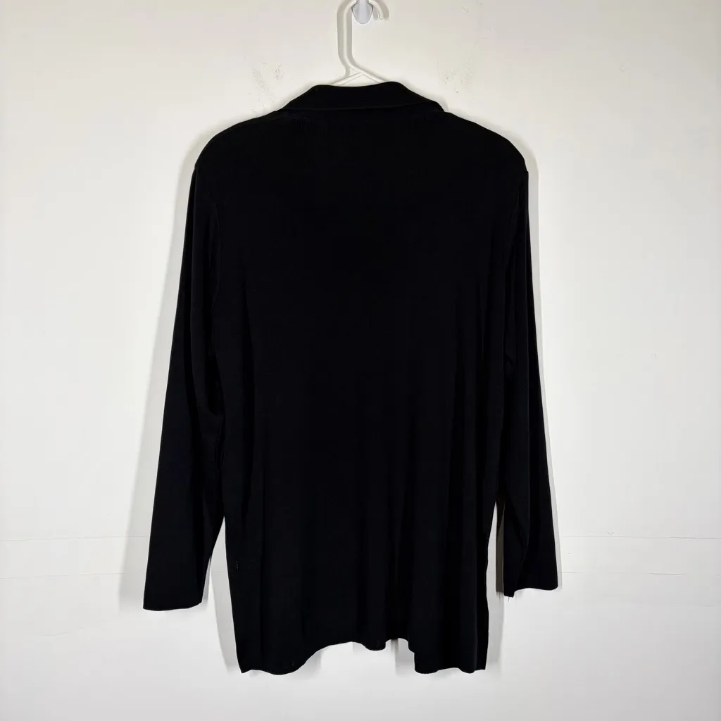 Misook Black Cardigan Size Medium - Image 2