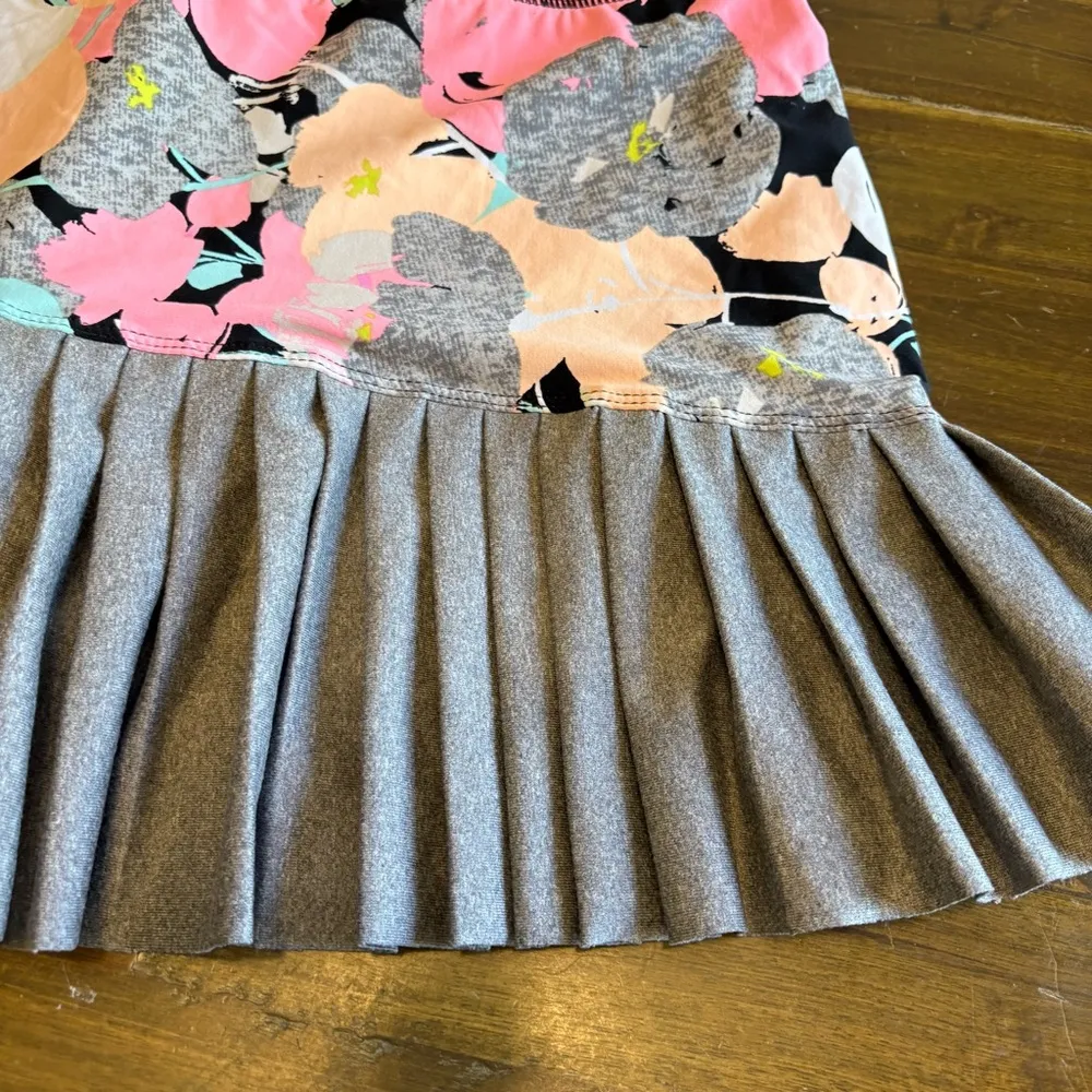 Trina Turk Recreation Skirt Skort Multicolor & Black Tennis Pleated XL Floral - Image 7